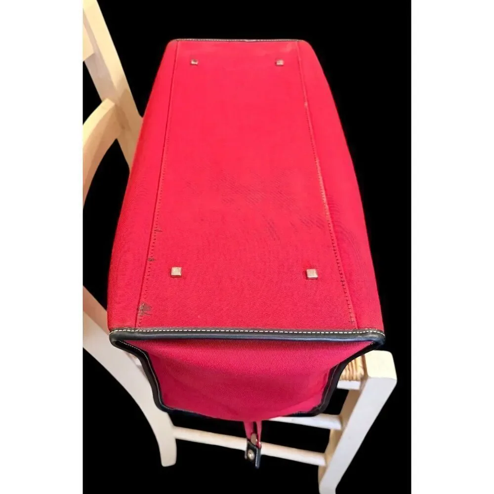 Etienne Aigner Medium Duffel Bag Red Zip Top Weekender